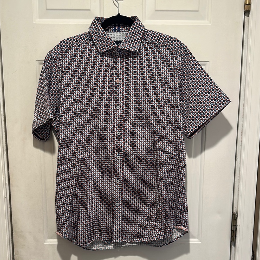 Robert Graham Tailored Fit Short Sleeve Button Down Shirt